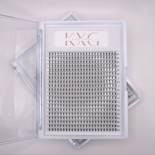 10D 0.05 D Curl - Pre Made Short Stem Fans - XL Tray