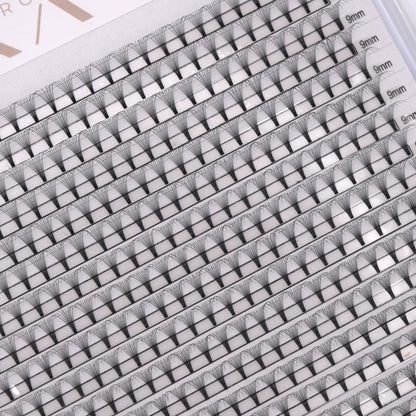 10D 0.05 D Curl - Pre Made Short Stem Fans - XL Tray