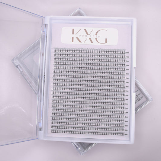 3D 0.07 D Curl - Pre Made Short Stem Fans - XL Tray