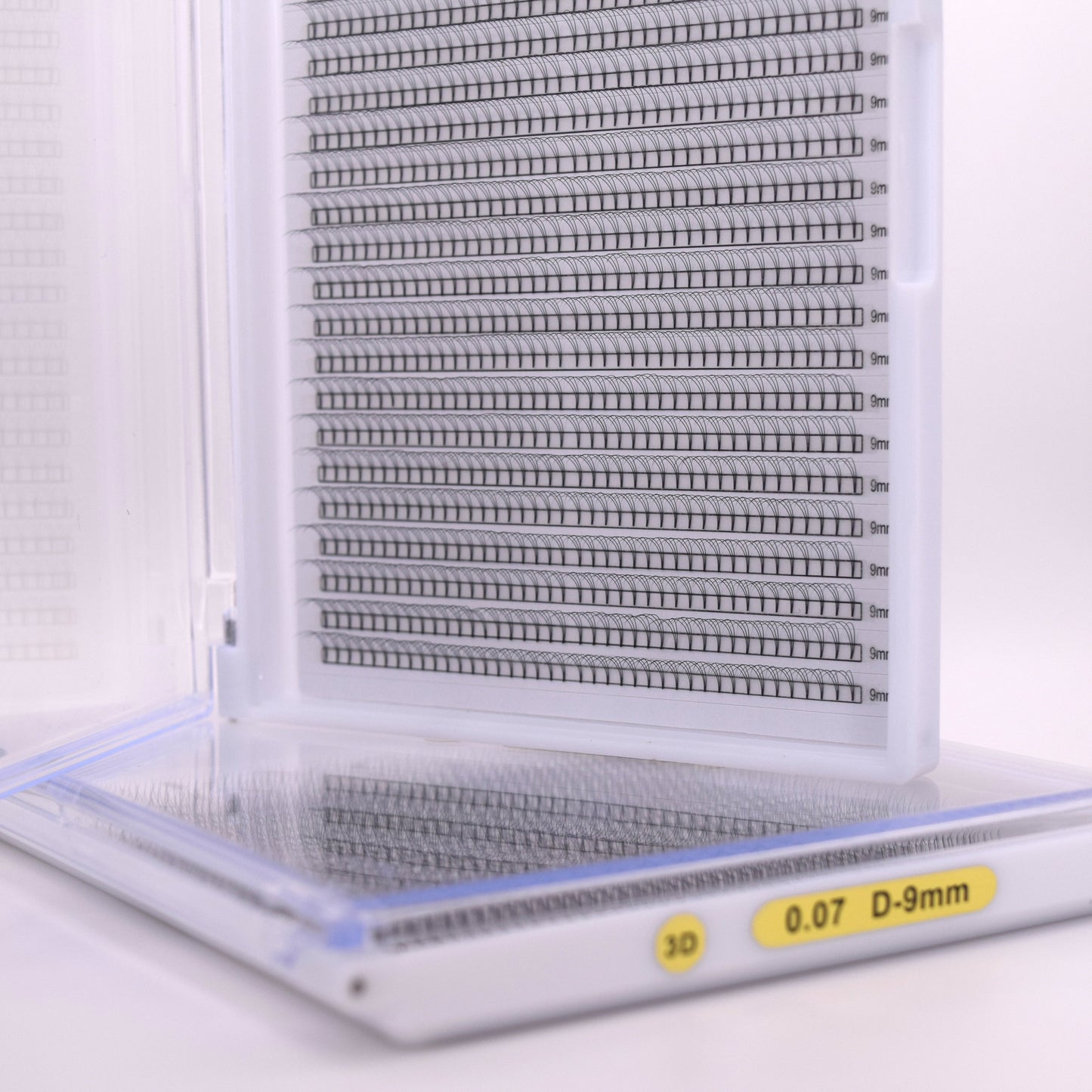 3D 0.07 D Curl - Pre Made Short Stem Fans - XL Tray