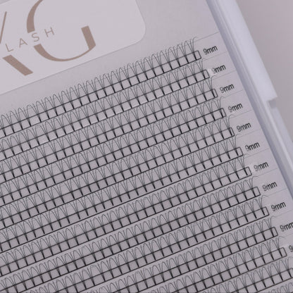 3D 0.07 D Curl - Pre Made Short Stem Fans - XL Tray