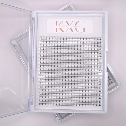 4D 0.07 D Curl - Pre Made Short Stem Fans - XL Tray