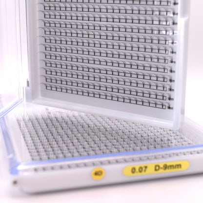 4D 0.07 D Curl - Pre Made Short Stem Fans - XL Tray