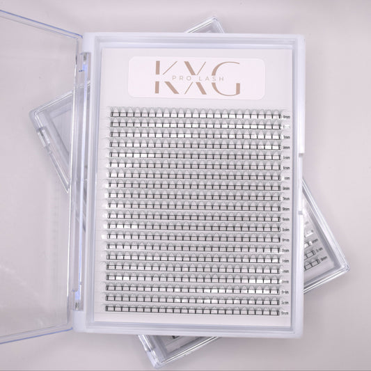 6D 0.05 D Curl - Pre Made Short Stem Fans - XL Tray