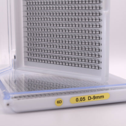 6D 0.05 D Curl - Pre Made Short Stem Fans - XL Tray