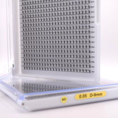 8D 0.05 D Curl - Pre Made Short Stem Fans - XL Tray